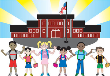 Kid school vector