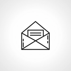 Mail open envelope outline icon email line vector