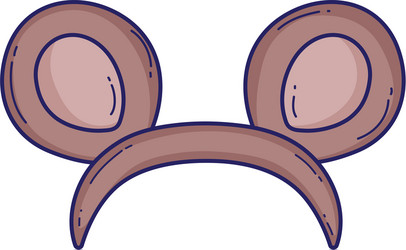 Bear ears headband cartoon vector