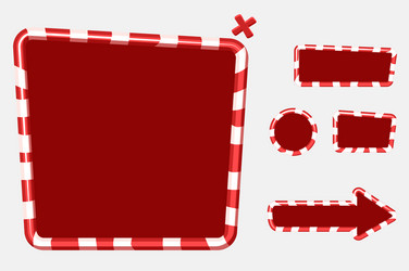 christmas user interface for mobile or game ui vector image