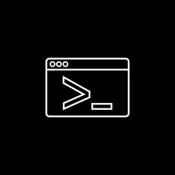 custom coding line icon vector image