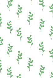 leafy branch pattern background vector image
