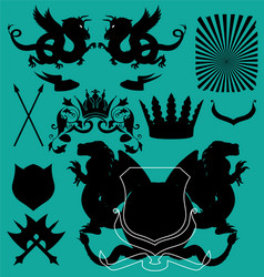 Noble Crests and Shields Vector Image