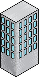 server tower isometric icon vector image