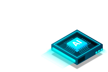 artificial intelligence ai web banner isometric vector image