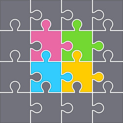 Background from puzzles vector