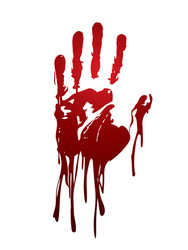 Black bloody hand graphic Royalty Free Vector Image