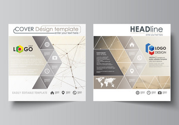 Business templates for square design brochure vector