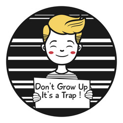 Maglietta Divertente Da Uomo "Non Crescere, è Una Trappola - Foto 8