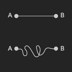 easy simple way and hard vector image
