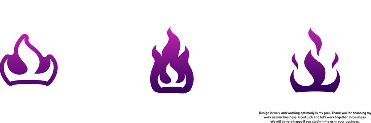 Set of fire crown logo designs concept flame Vector Image