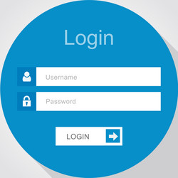 login interface - username and password vector image