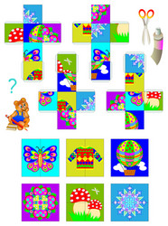 template with exercise for children using vector image