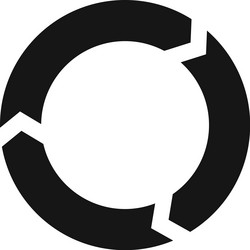 three arrows rotating in a clockwise direction vector image