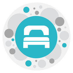 travel symbol on bed icon Vector Image