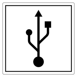 usb connection symbol showing multiple vector image