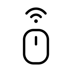 wireless mouse connected to device via bluetooth vector image