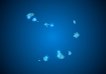 Abstract blue background with map internet line vector