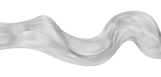 abstract wavy line pattern with smooth flow vector image