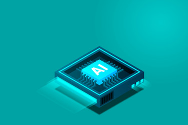 artificial intelligence ai web banner isometric vector image