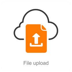 file upload icon concept vector image