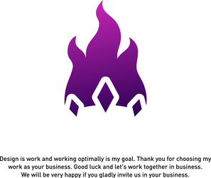 Set of fire crown logo designs concept flame Vector Image