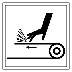 hand symbol representing caution while using vector image