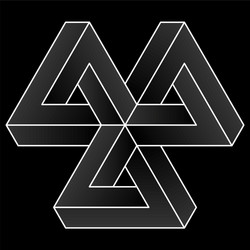 impossible triangular icon vector image