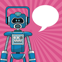 robot intelligence artificial bubble speech vector image