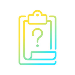 task question gradient linear icon vector image