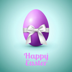 abstract image a large egg with white bow vector image