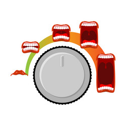 adjust volume shout level stage ora open mouth vector image