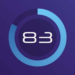 circular interval timer vector image
