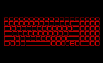 computer keyboard with neon red backlight vector image