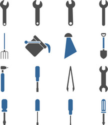 instruments and tools icon set vector image