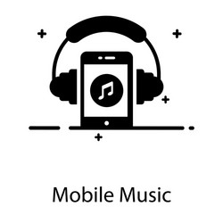 Mobile music vector