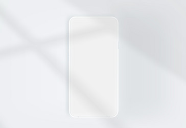 Modern smartphone with blank screen on a table vector