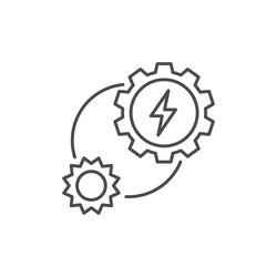 Sun energy related linear icon vector