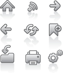 Web Icons - Navigation & Site Tools vector image
