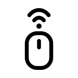 wireless mouse connected to device via bluetooth vector image