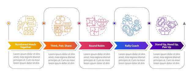 cooperative learning structures rectangular vector image
