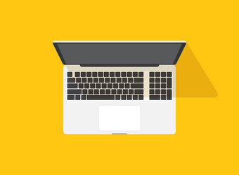 laptop icon in flat style computer on isolated vector image
