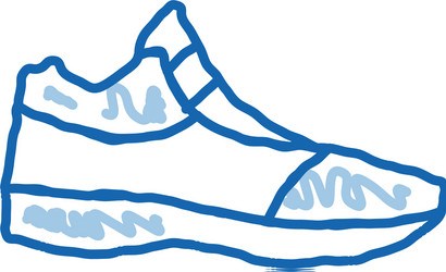 volleyball shoes sneakers doodle icon hand drawn vector