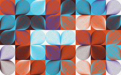 abstract generated 3d linear shapes design vector image