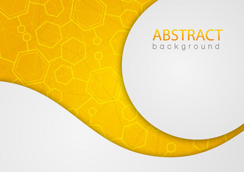 abstract yellow background with hexagon vector image