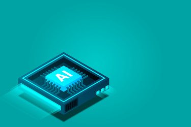 Artificial intelligence ai web banner isometric vector