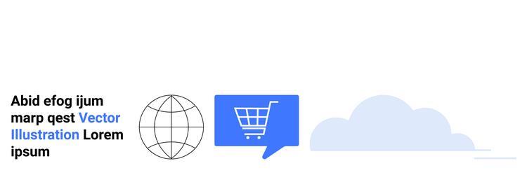 global online shopping concept with globe vector image