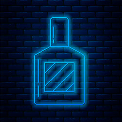 Glowing neon line aftershave icon isolated vector