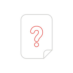 icon concept of paper with question mark color vector image