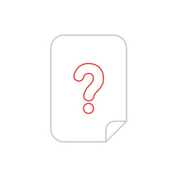 Icon concept of paper with question mark color vector